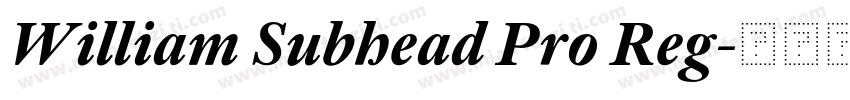 William Subhead Pro Reg字体转换